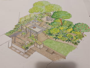 Garden design in Walkley Bank Road, Sheffield