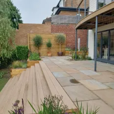 Patio and planting garden design Sheffield