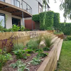 Patio and planting garden design Sheffield